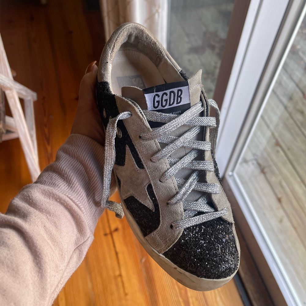 Golden Goose Black and Silver Women's Sneakers